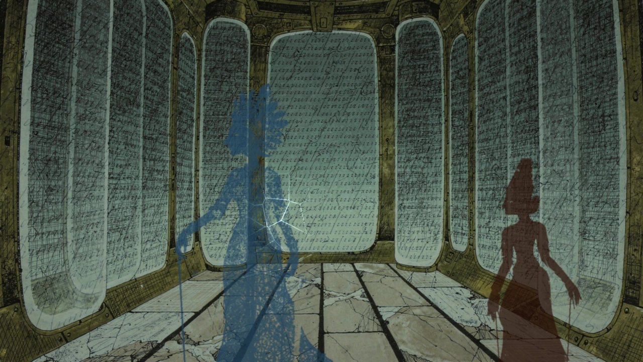 Darya's ice shadow in the chapel