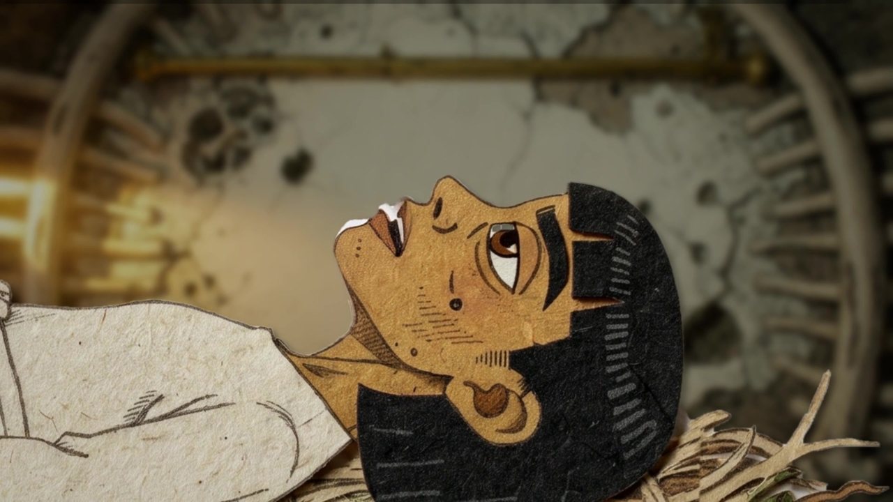 Aisha awake on the woven bed, the sisters around her