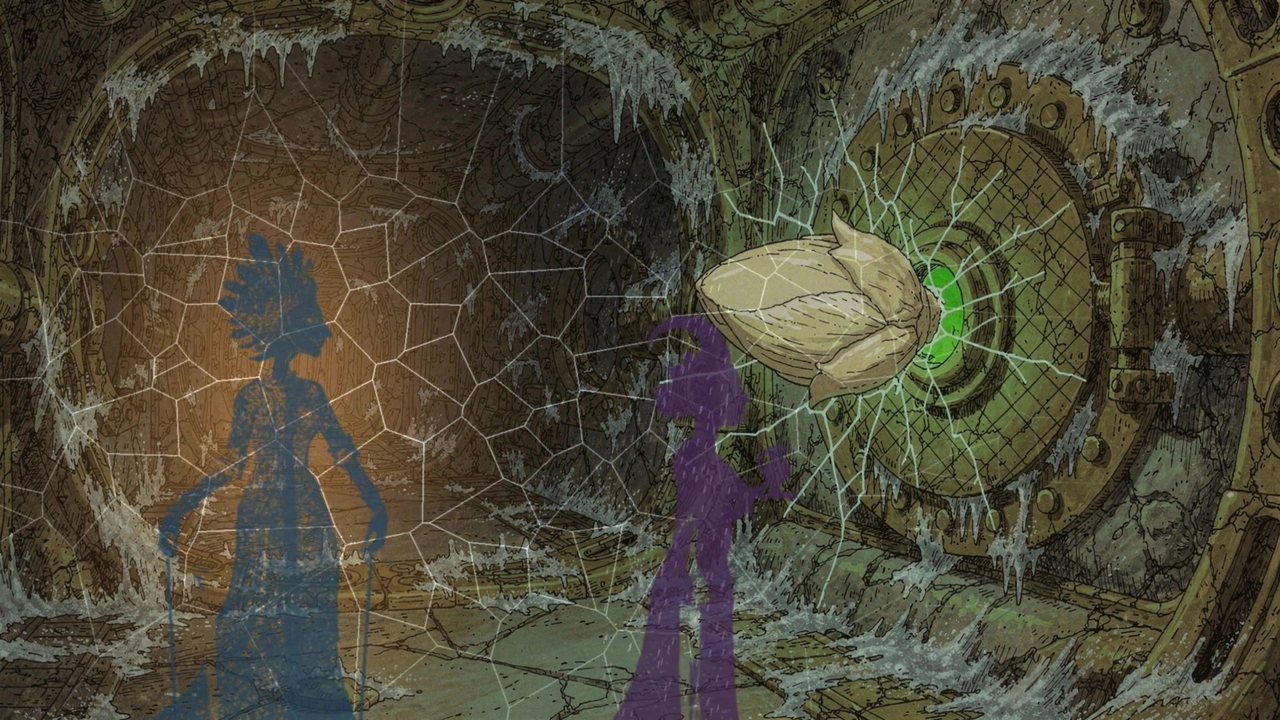 Nahl and Cassia's shadows at the nodule