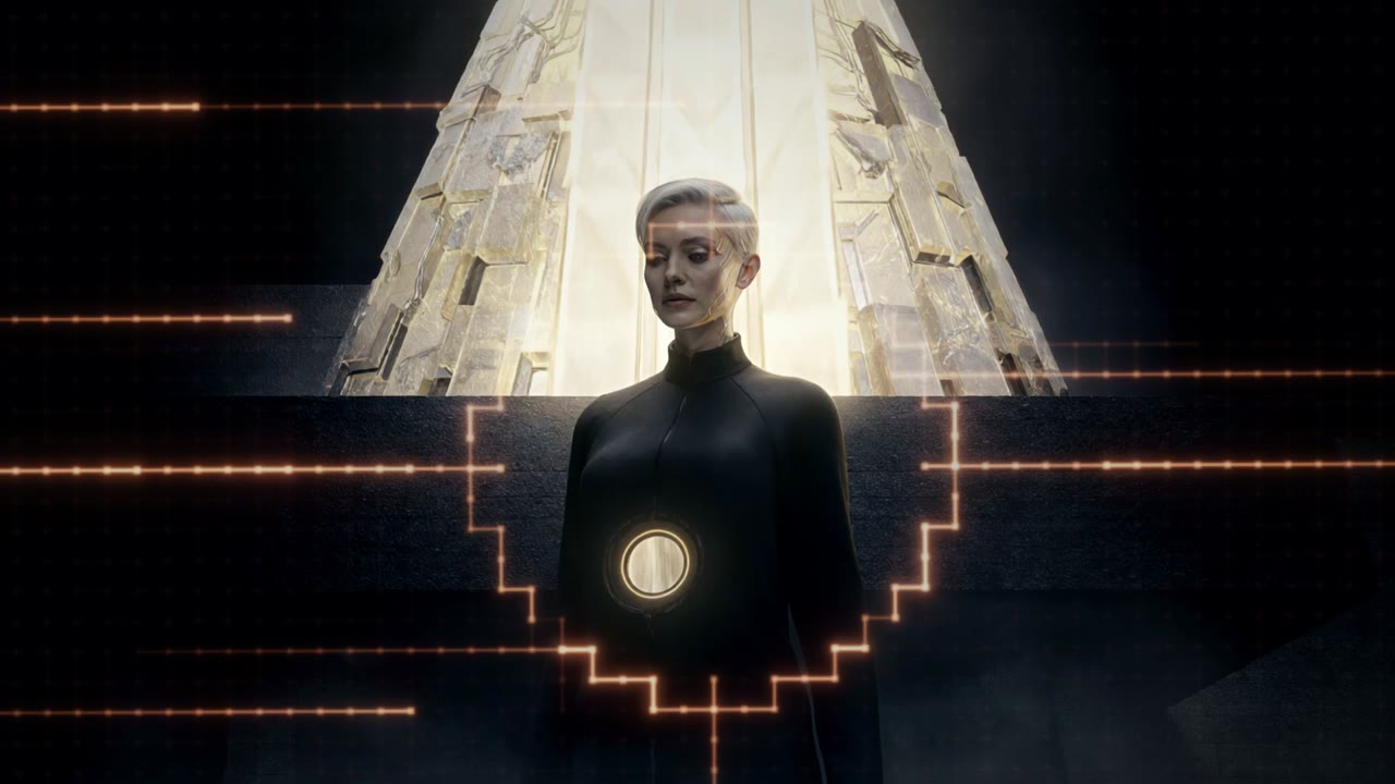 the Archons' diagnostic beam passes through her