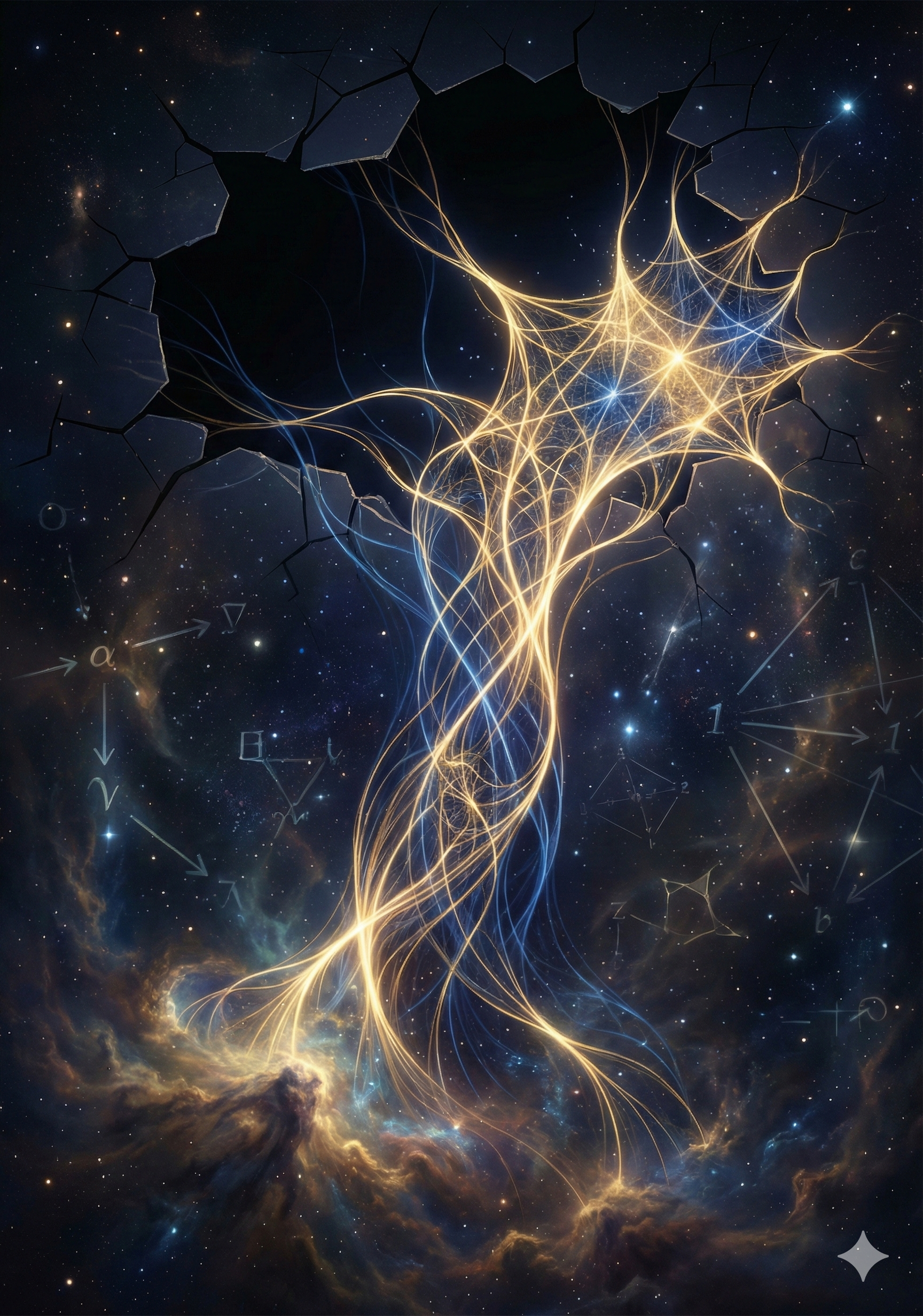 The Fibrant Self — cover art showing luminous fibrant structure in cosmic space